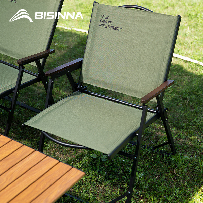 Outdoor Furniture Aluminium - BISINNA Cadeira dobrável para acampamento ao