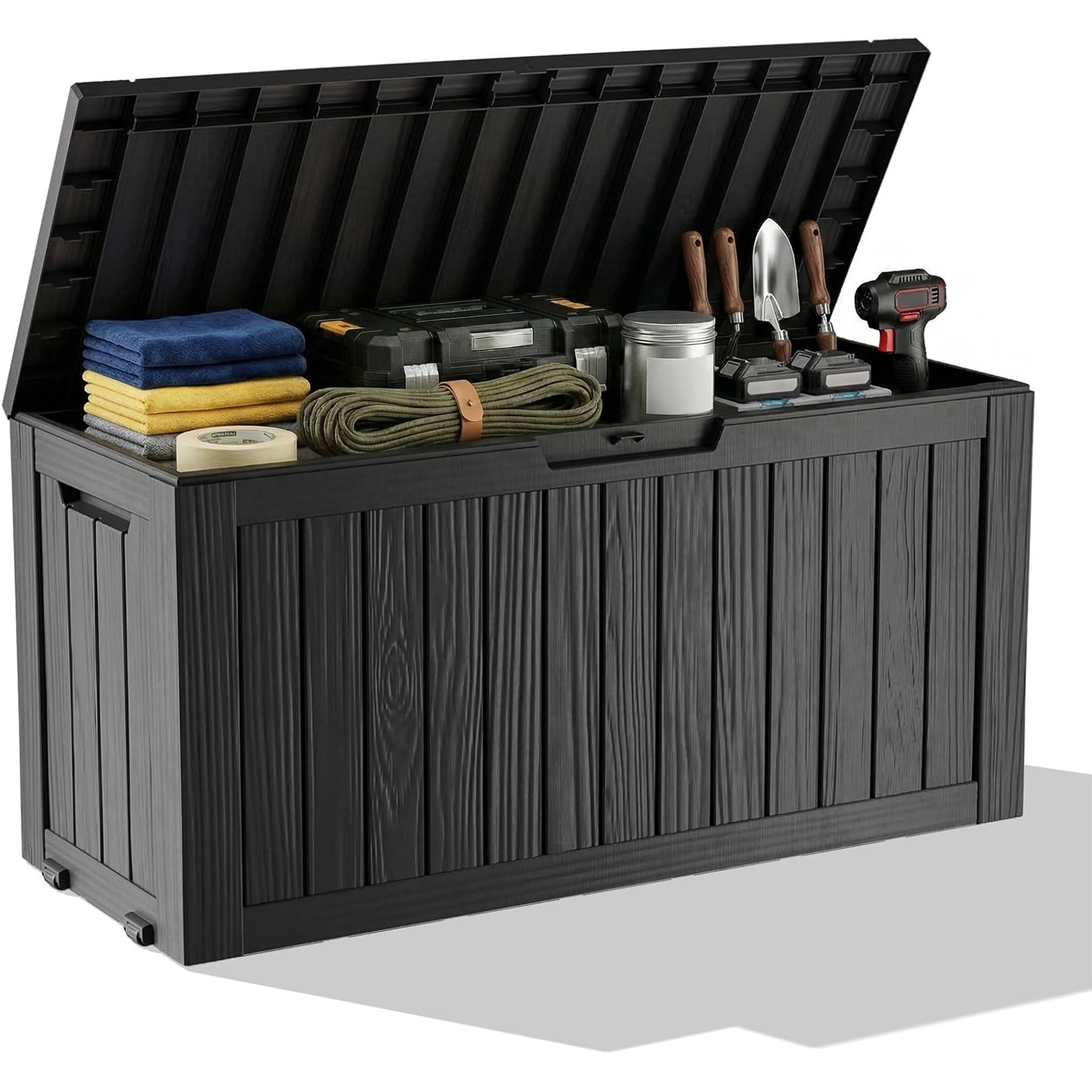 Outdoor Furniture Resin - Caixa de Armazenamento Externa Impermeável de