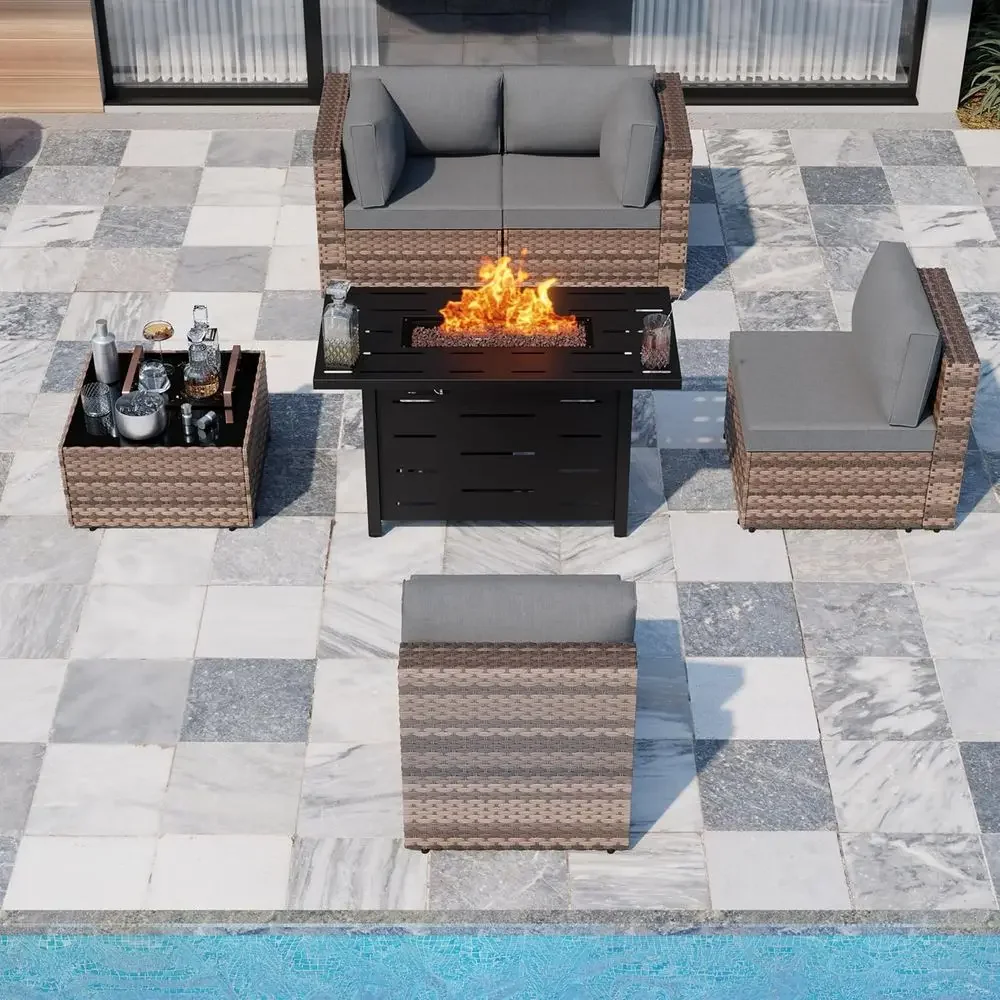 Outdoor Furniture Fire Pit - Conjunto de móveis para exterior, composto