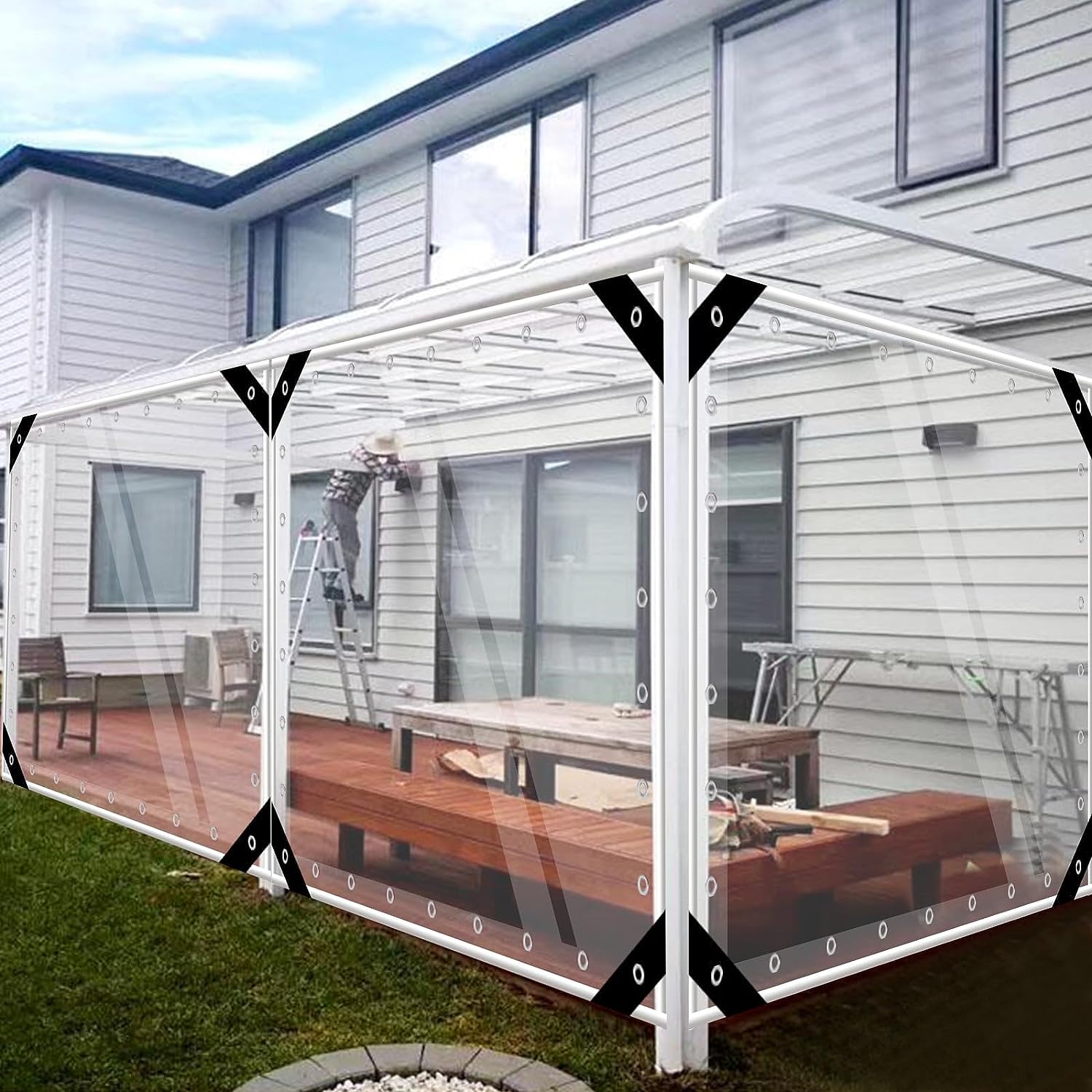 Outdoor Furniture Paint - Encerado Plástico com Ilhós para Móveis