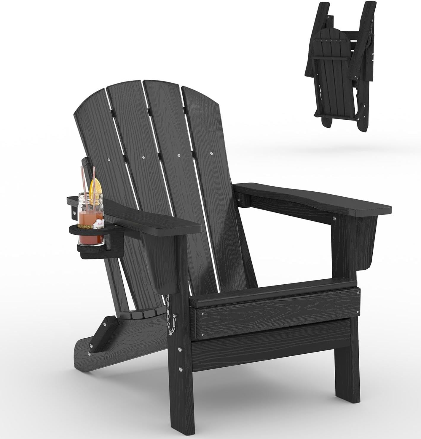 Outdoor Furniture Fire Pit - Cadeira Adirondack Dobrável em Plástico HDPE