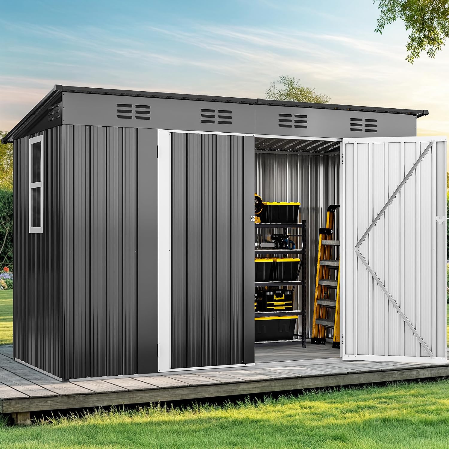 Outdoor Furniture With Storage - Galpão de Armazenamento Externo 9' x