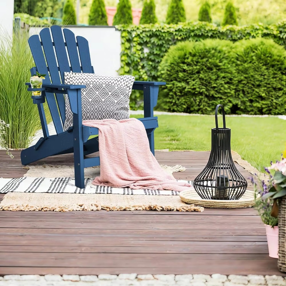 Outdoor Furniture Fire Pit - Conjunto de 2 Cadeiras Adirondack Dobráveis,