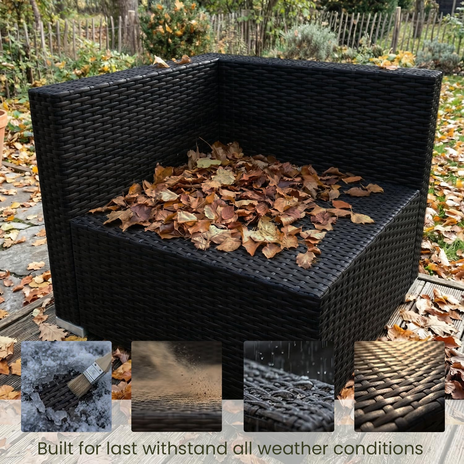Outdoor Furniture With Fire Pit Table - Conjunto de Sofá Modular para Área