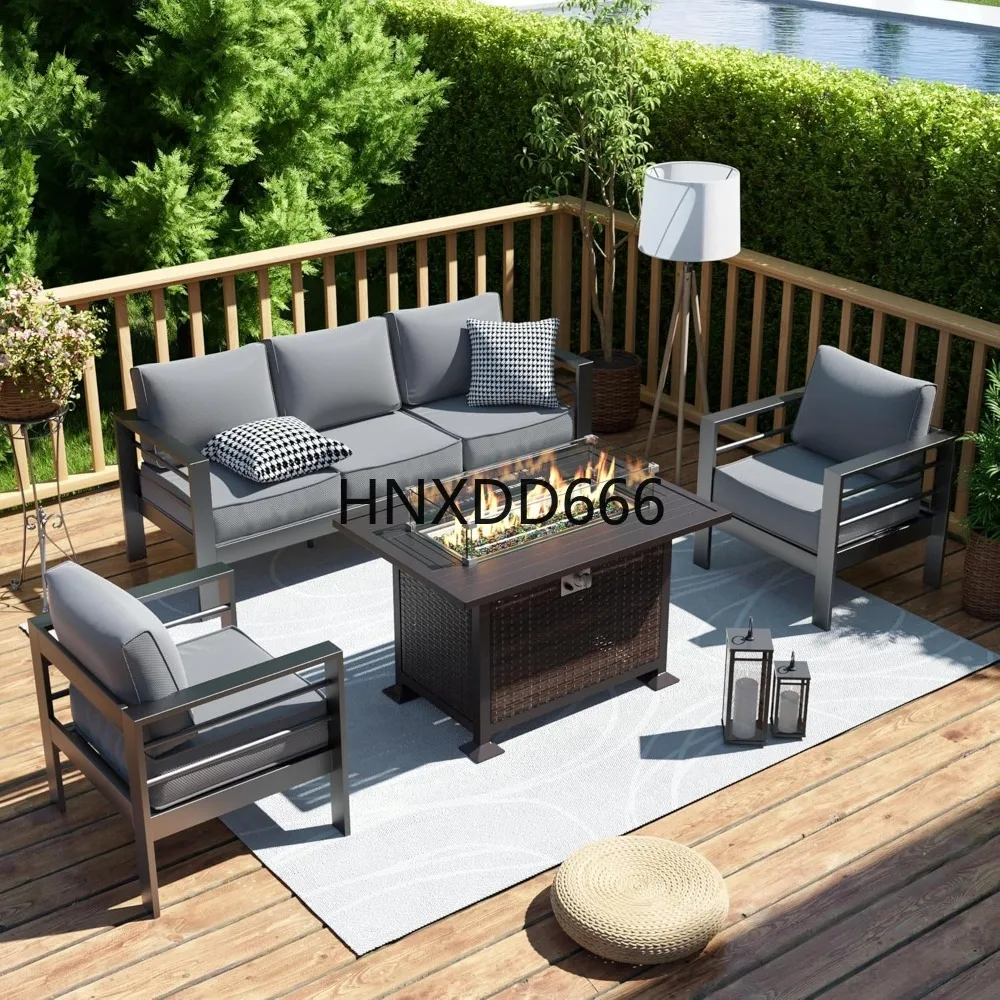 Conjunto de Móveis para Pátio  - Outdoor Furniture With Fire Pit Table avaliação e preço