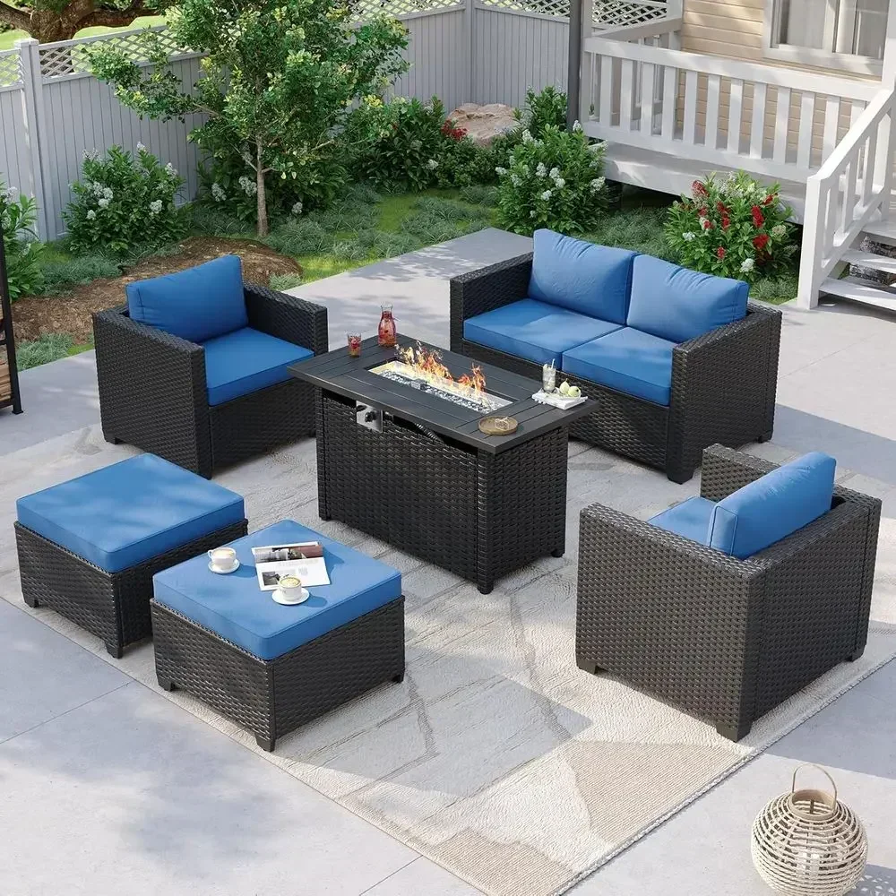 Conjunto de Móveis para Pátio  - Outdoor Furniture With Fire Pit Table avaliação e preço