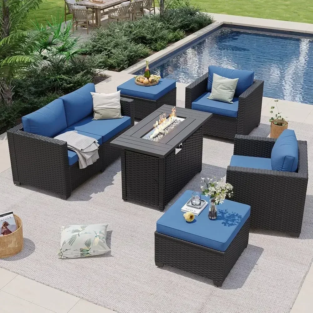 Conjunto de Móveis para Pátio  - Outdoor Furniture With Fire Pit Table avaliação e preço