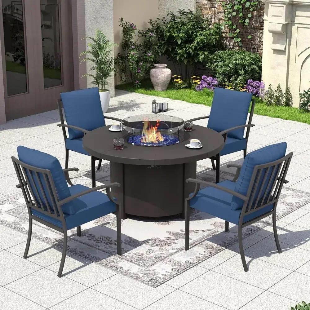 Conjunto de Móveis para Área E - Outdoor Furniture With Fire Pit Table avaliação e preço