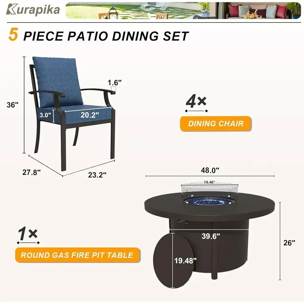 Conjunto de Móveis para Área E - Outdoor Furniture With Fire Pit Table avaliação e preço