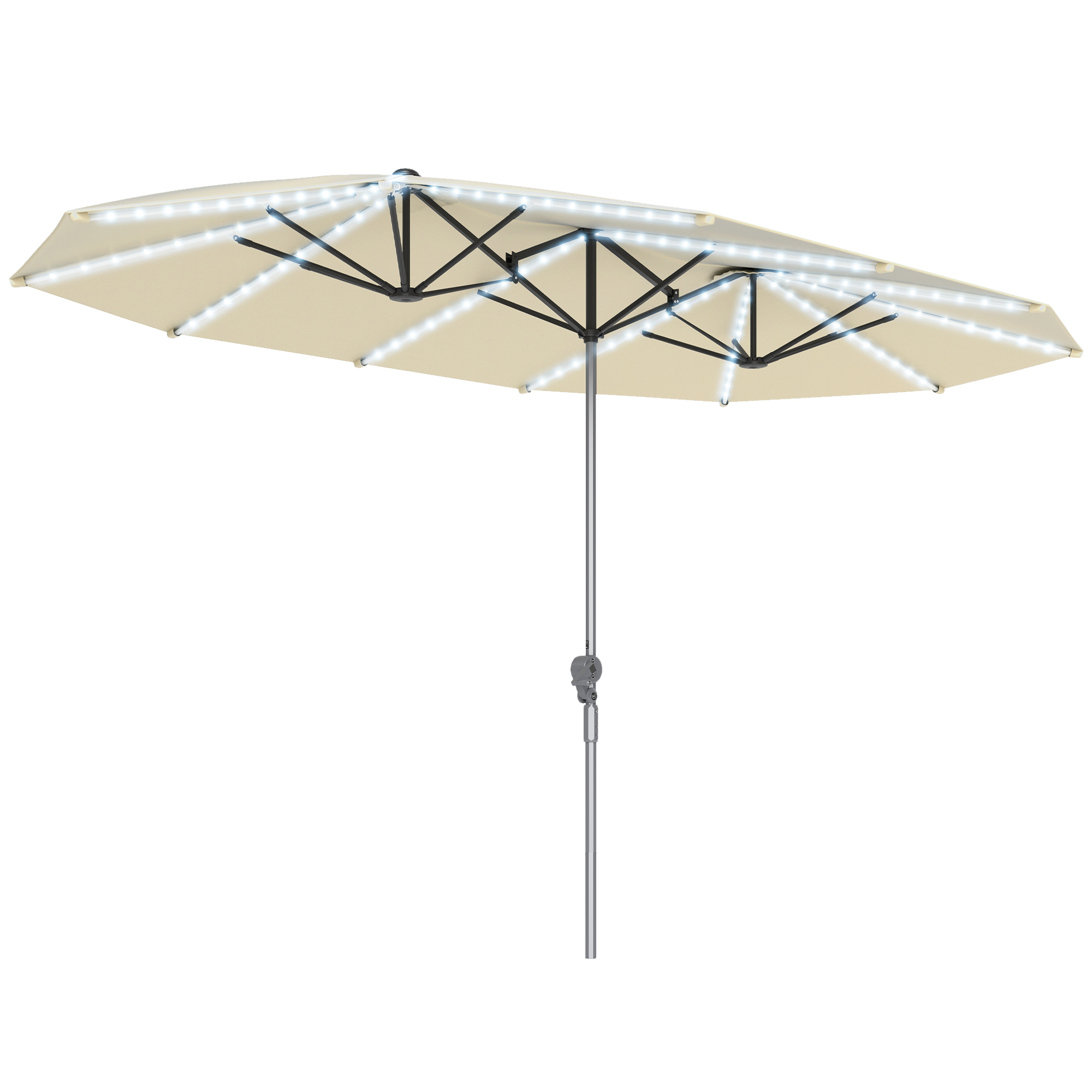 Guarda-Sol de 15 pés com Luzes - Outdoor Furniture Umbrella avaliação e preço