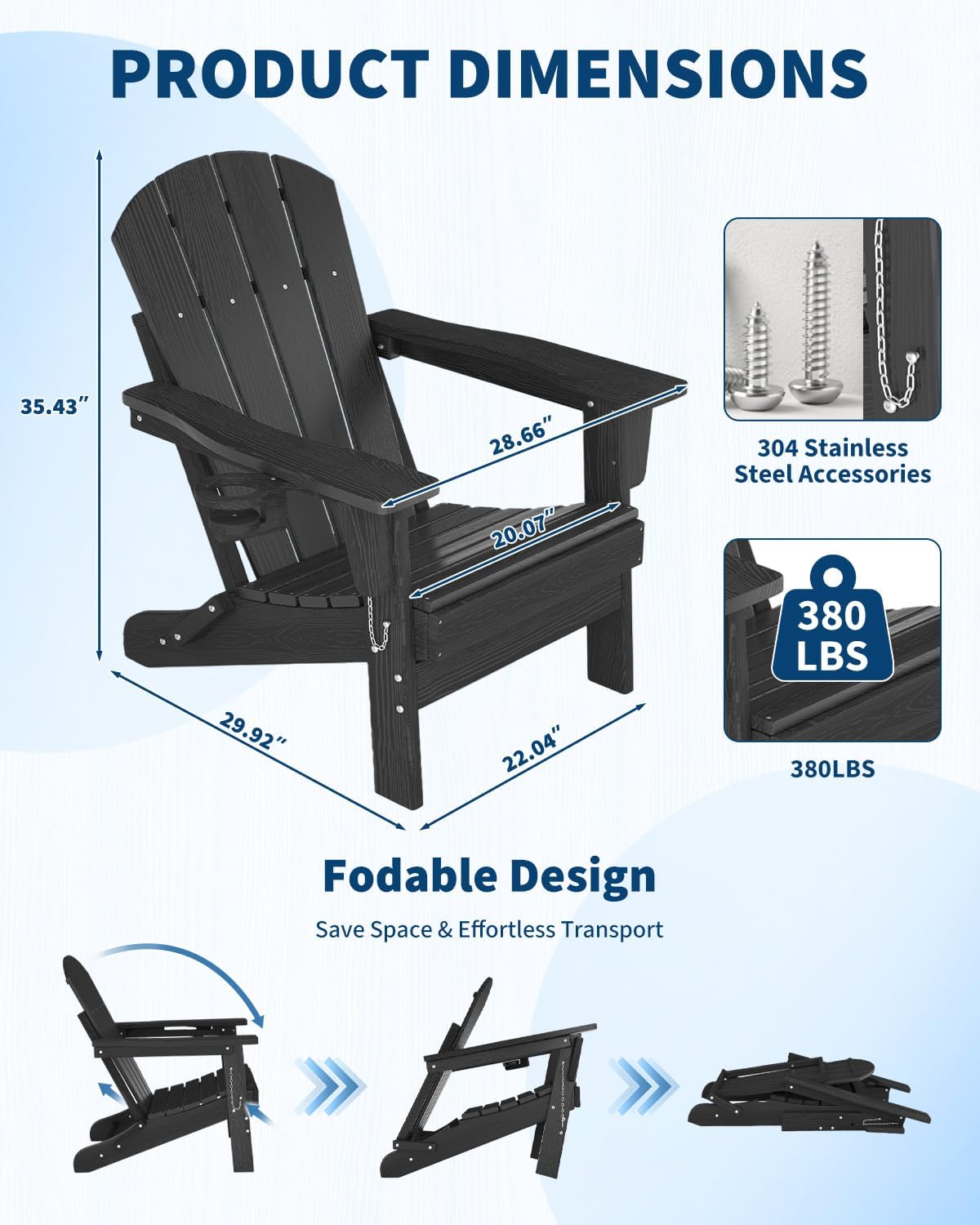 Cadeira Adirondack Dobrável em - Outdoor Furniture Fire Pit avaliação e preço