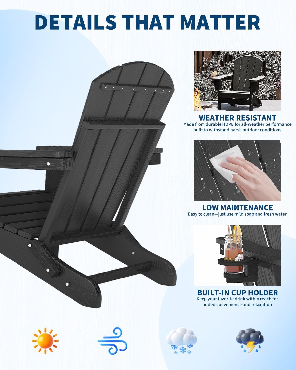 Cadeira Adirondack Dobrável em - Outdoor Furniture Fire Pit avaliação e preço