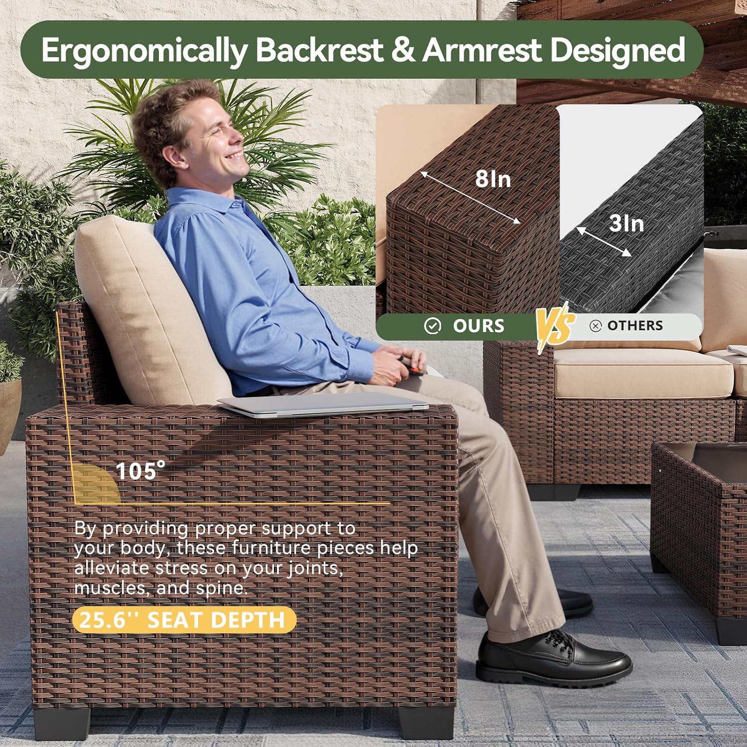 Conjunto de Móveis para Pátio  - Outdoor Furniture With Fire Pit Table avaliação e preço