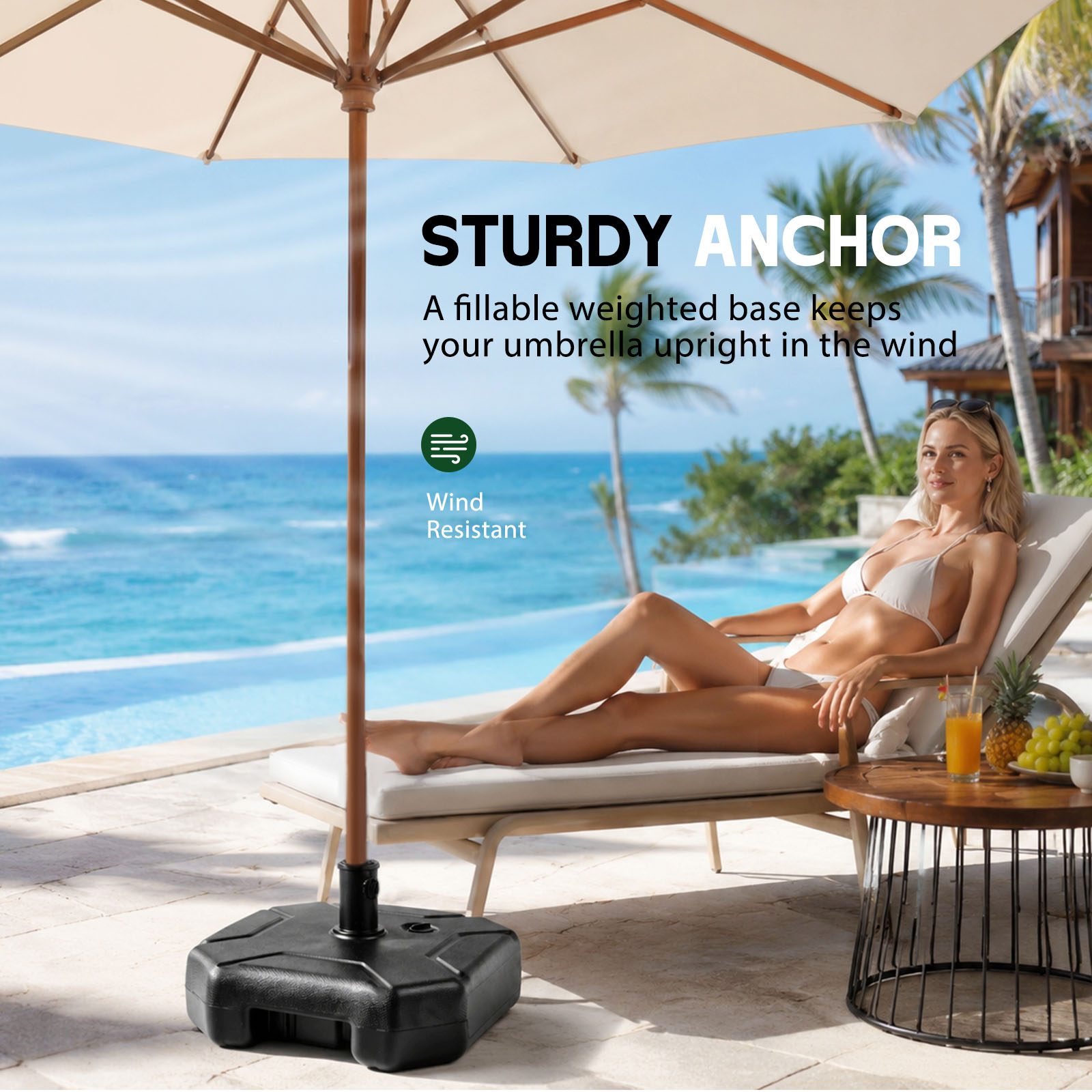 Base para Guarda-Sol de Pátio  - Outdoor Furniture Umbrella avaliação e preço