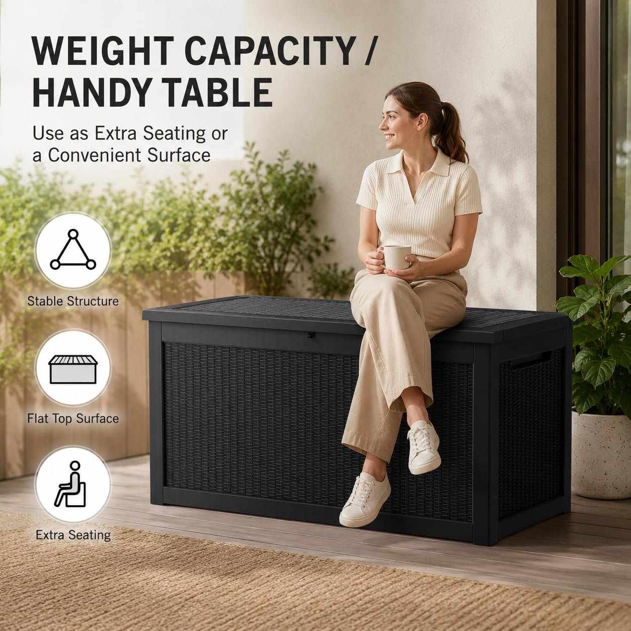 Caixa de Armazenamento Grande  - Outdoor Furniture Resin avaliação e preço