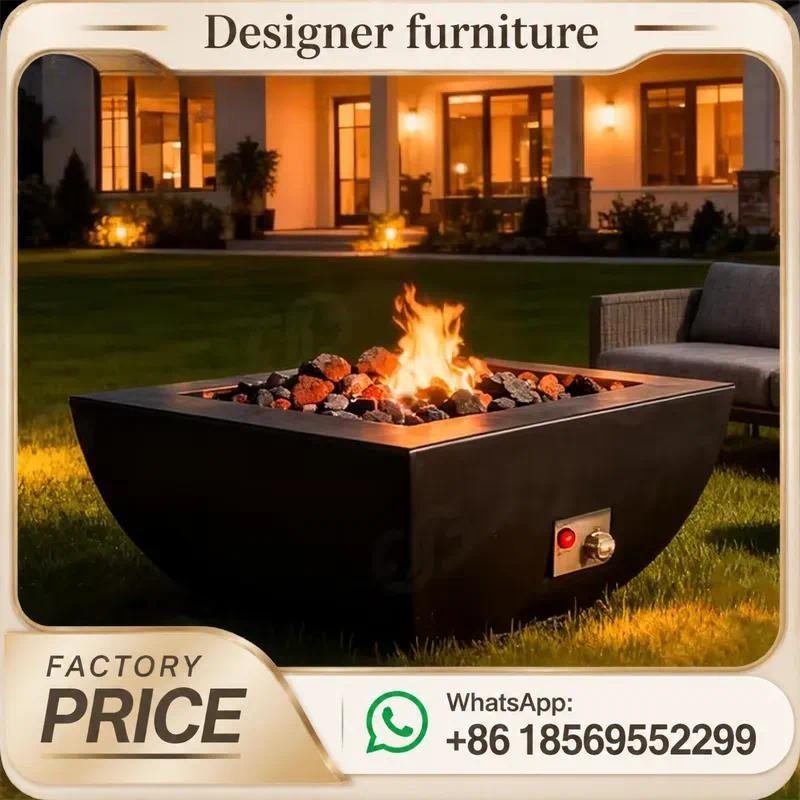 Mesa de Fogo a Gás Personaliza - Outdoor Furniture With Fire Pit Table avaliação e preço