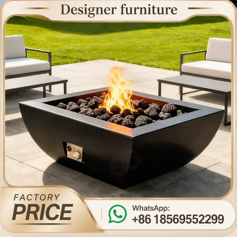 Mesa de Fogo a Gás Personaliza - Outdoor Furniture With Fire Pit Table avaliação e preço