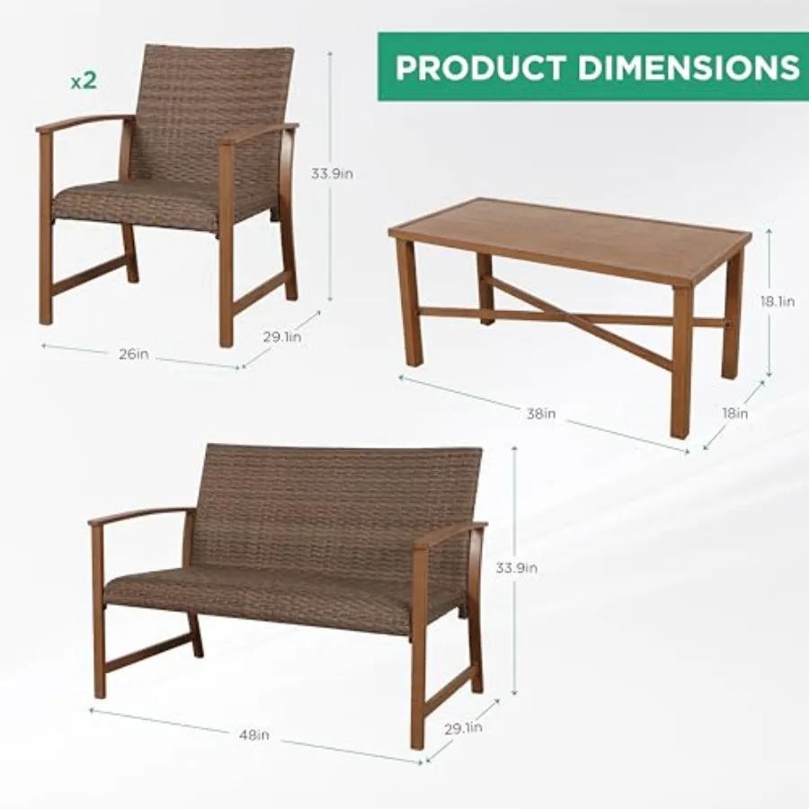Conjunto de móveis de vime par - Outdoor Furniture Resin avaliação e preço