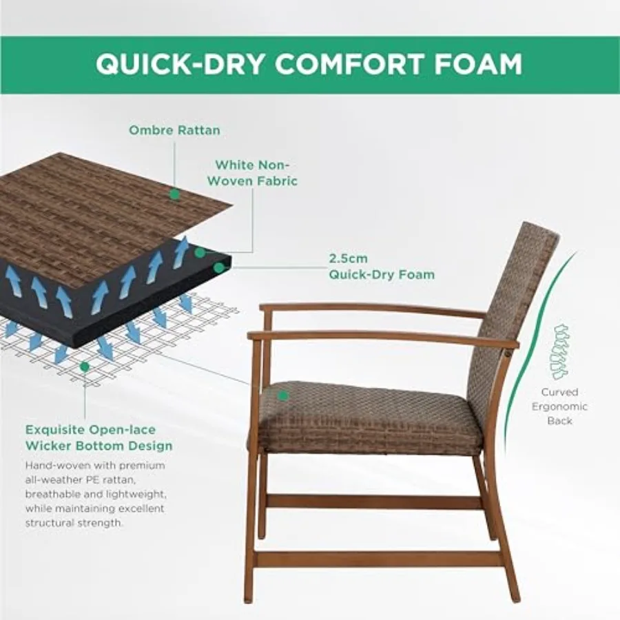 Conjunto de móveis de vime par - Outdoor Furniture Resin avaliação e preço