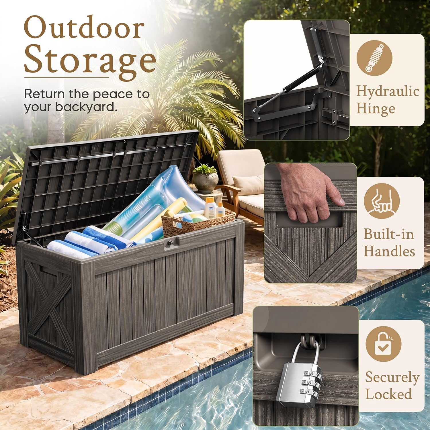 Armário de Armazenamento Exter - Outdoor Furniture With Storage avaliação e preço