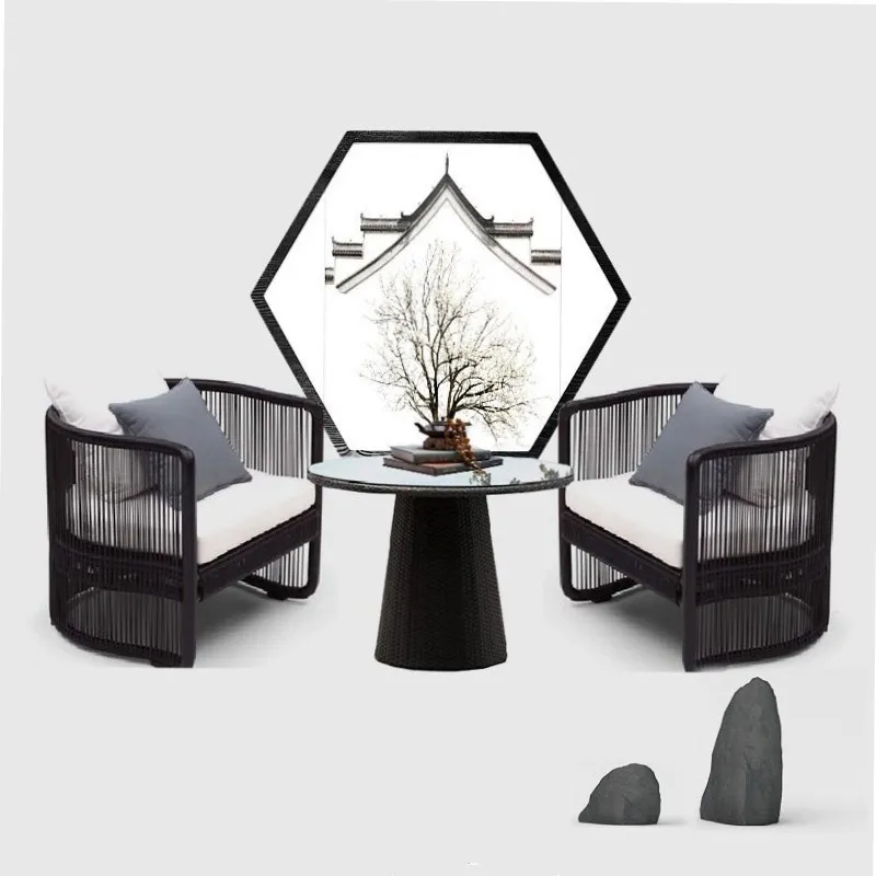 Conjunto de Sofá de Rattan par - Outdoor Furniture Weatherproof avaliação e preço