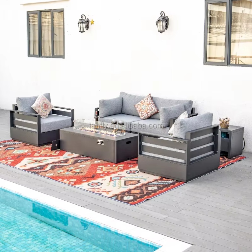 Conjunto de Móveis para Exteri - Outdoor Furniture With Fire Pit Table avaliação e preço