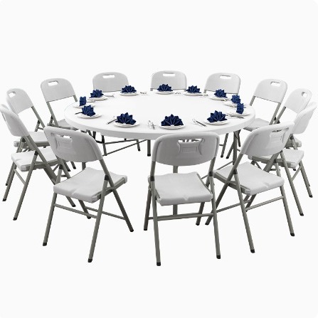 1.8 mesa dobrável redonda mesa - Outdoor Furniture Types avaliação e preço