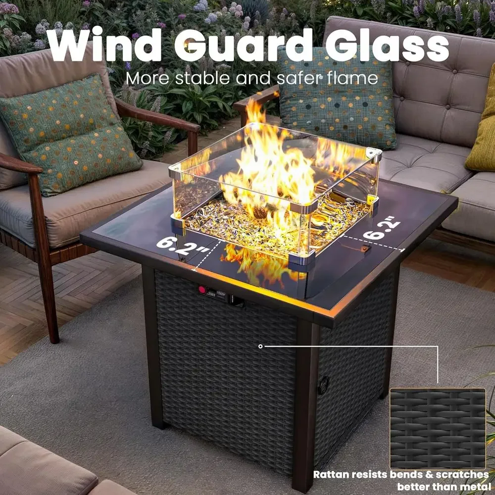 Conjunto de móveis para área e - Outdoor Furniture With Fire Pit Table avaliação e preço
