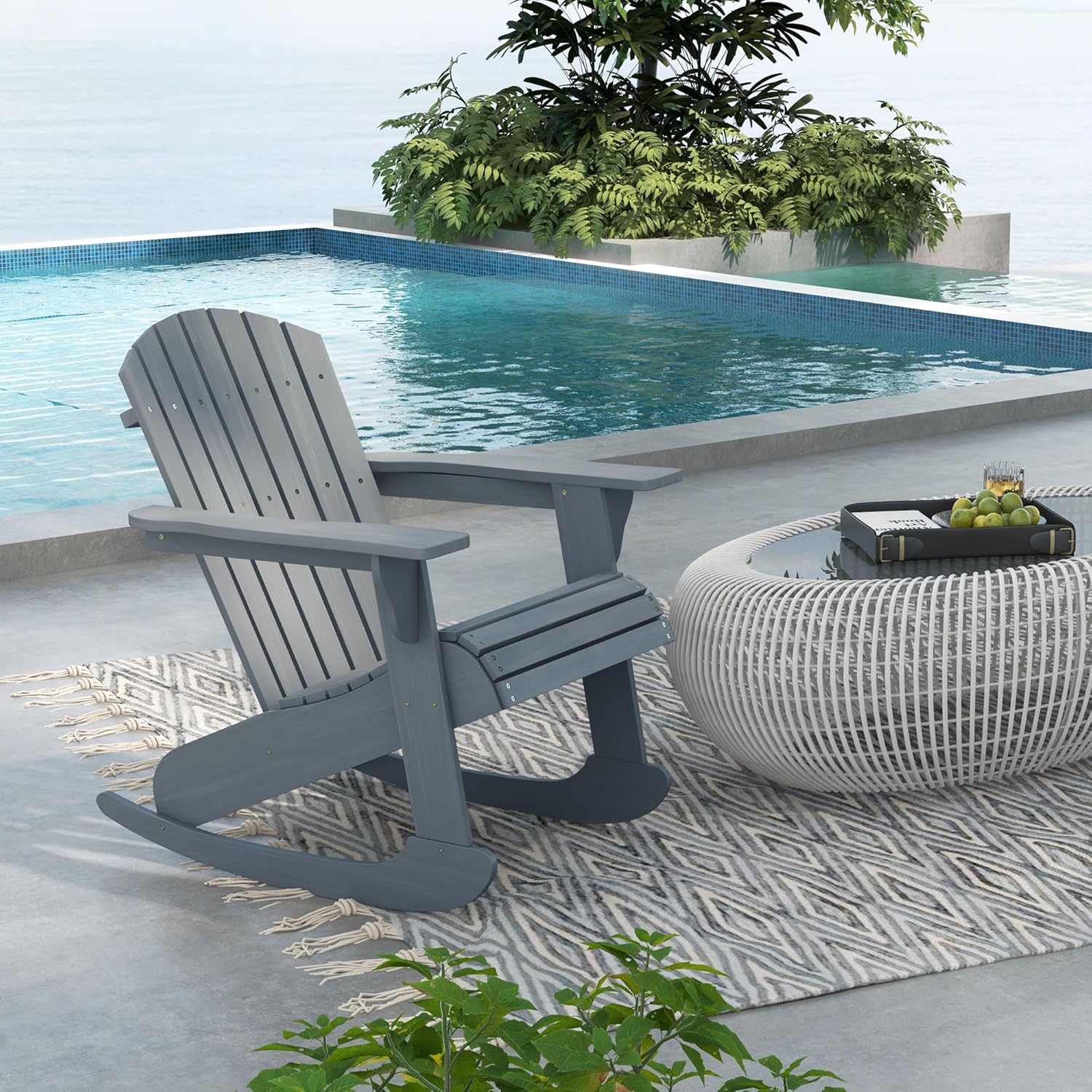 Cadeira de Balanço Adirondack  - Outdoor Furniture Fire Pit avaliação e preço