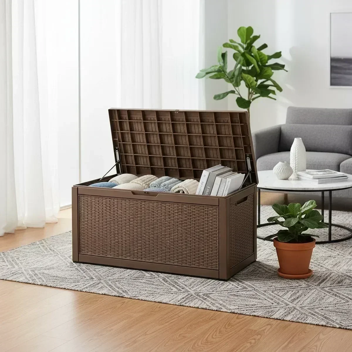 Grande Banco de Armazenamento  - Outdoor Furniture With Storage avaliação e preço