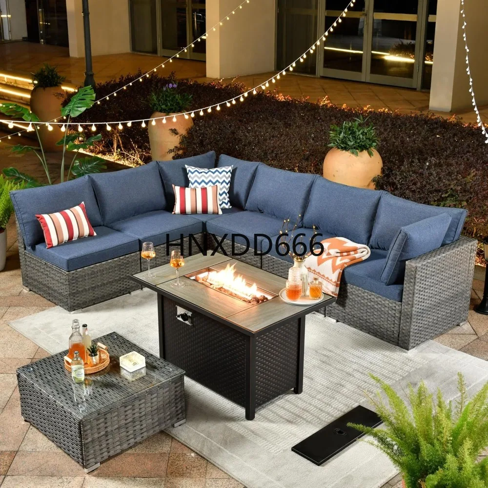 Conjunto de Móveis para Pátio  - Outdoor Furniture With Fire Pit Table avaliação e preço