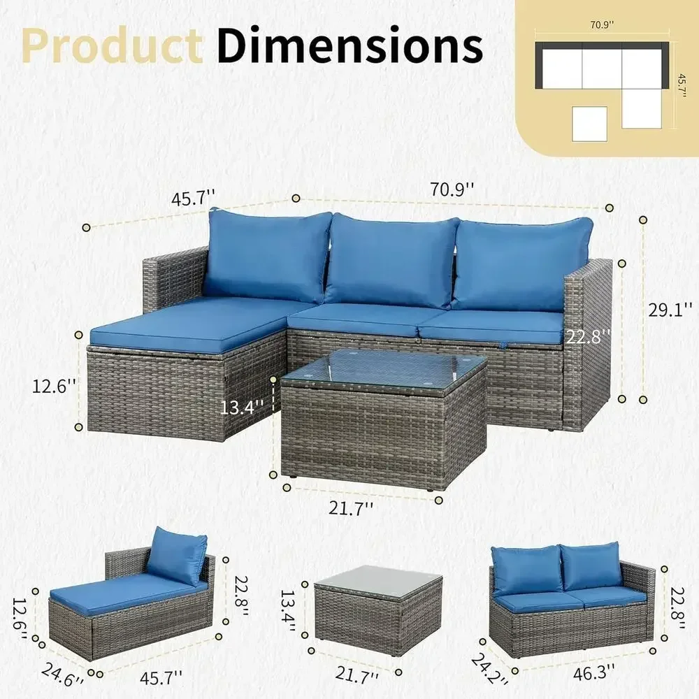 Conjunto de Móveis de Vime par - Outdoor Furniture Fire Pit avaliação e preço