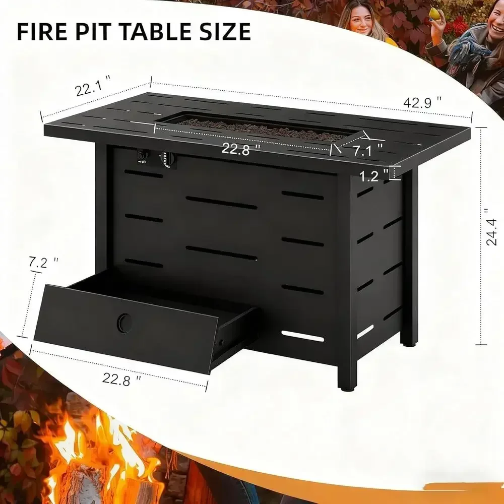 Conjunto de Móveis de Vime par - Outdoor Furniture Fire Pit avaliação e preço